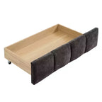 Letto imbottito Queen/King/California King size con cassetti contenitore, letto a piattaforma in ciniglia con testiera e struttura solida per camera da letto