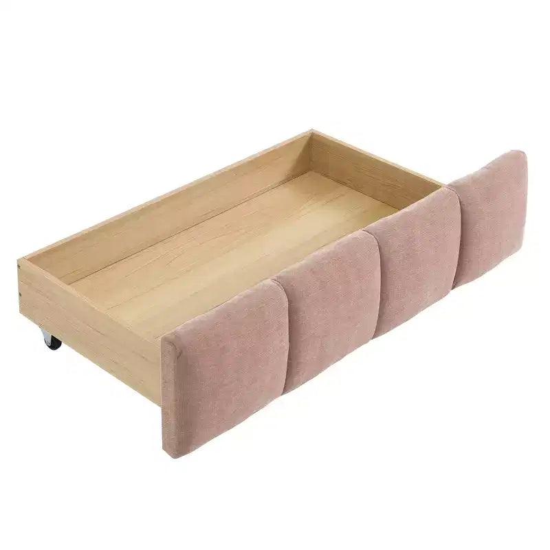 Letto imbottito Queen/King/California King size con cassetti contenitore, letto a piattaforma in ciniglia con testiera e struttura solida per camera da letto