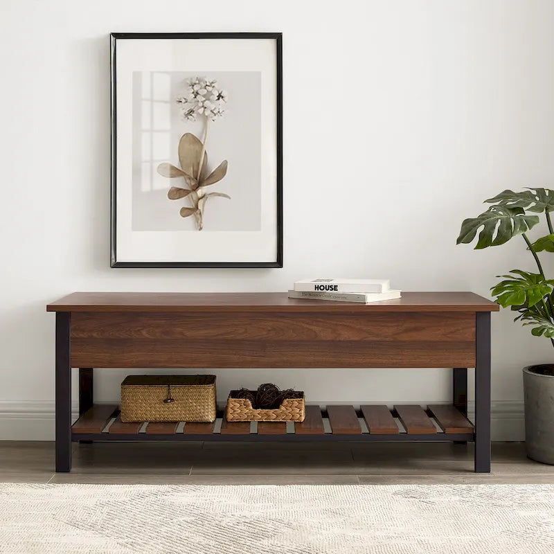 Banc de rangement relevable Paradise Hill de Middlebrook Designs