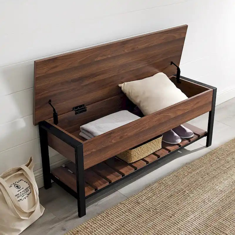 Banc de rangement relevable Paradise Hill de Middlebrook Designs