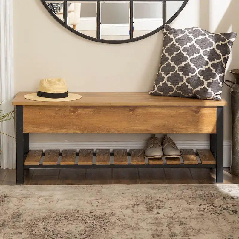 Banc de rangement relevable Paradise Hill de Middlebrook Designs