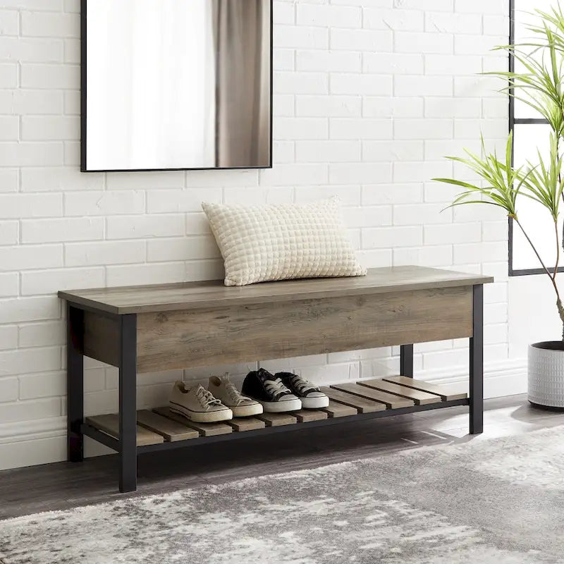 Banc de rangement relevable Paradise Hill de Middlebrook Designs
