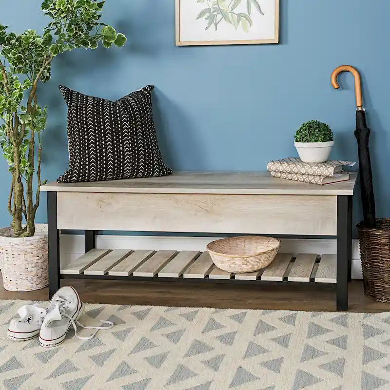 Banc de rangement relevable Paradise Hill de Middlebrook Designs