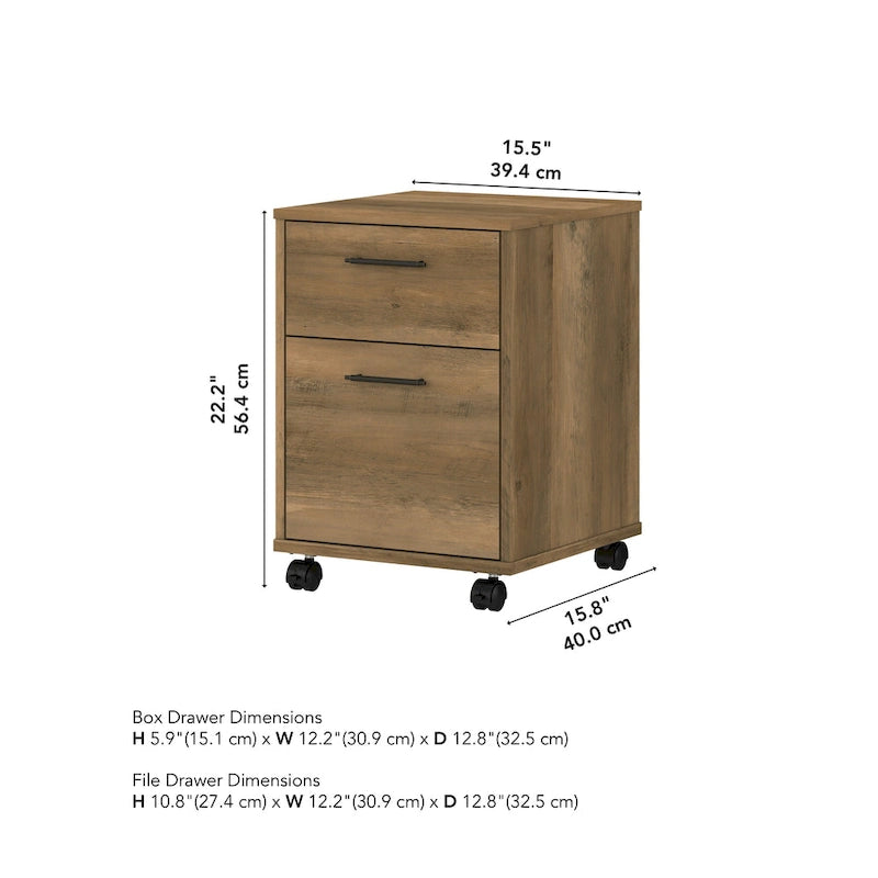 Cassettiera porta documenti mobile a 2 cassetti Key West di Bush Furniture