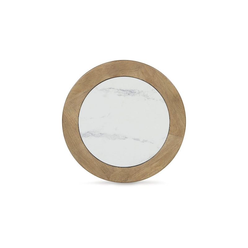 Table d'appoint Signature Design by Ashley Camdill marron clair/blanc - 18,13 larg. x 18,13 prof. x 23,75 haut.
