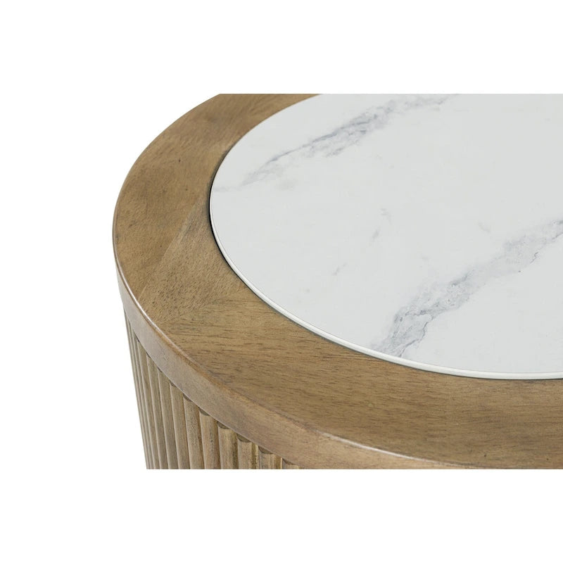 Table d'appoint Signature Design by Ashley Camdill marron clair/blanc - 18,13 larg. x 18,13 prof. x 23,75 haut.