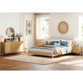 Ensemble de meubles de chambre modernes WAMPAT 3 pièces, comprenant un buffet, et un ensemble de 2 tables de nuit,