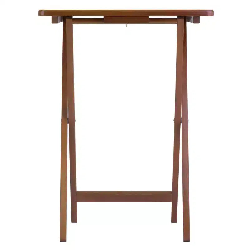 Set Tavolini da Salotto Alex 5 pz Marrone Noce - Winsome: Legno Massello, Pieghevoli, Supporto Contenitore Incluso