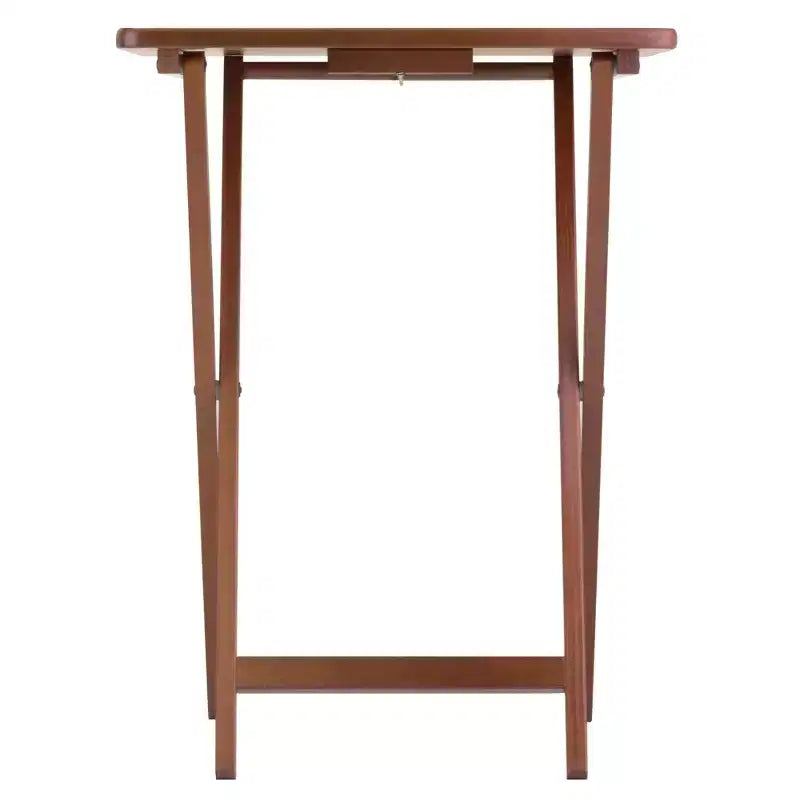 Set Tavolini da Salotto Alex 5 pz Marrone Noce - Winsome: Legno Massello, Pieghevoli, Supporto Contenitore Incluso