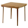 Stakmore 32" Scalloped Edge Solid Wood Folding Card Table Fruitwood Portable Square Table, Fully Assembled, Steel Hardware