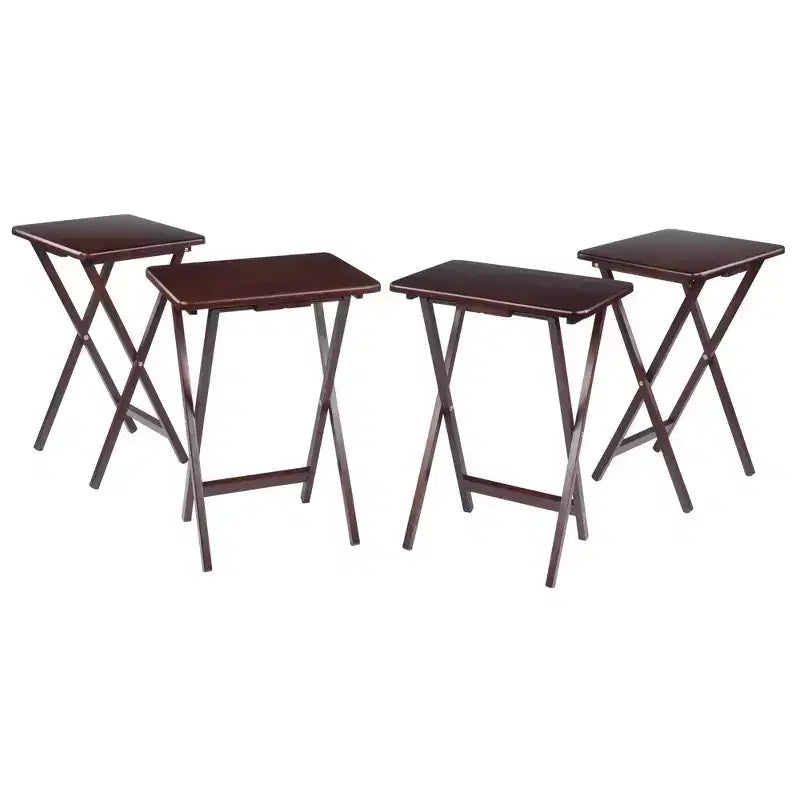 Set di 4 Tavolini Snack Singoli Noce - Winsome
