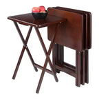 Set di 4 Tavolini Snack Singoli Noce - Winsome