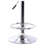 Sgabello da Bar Regolabile Java - Nero - Armen Living: Altezza Regolabile Moderna, Cromato, Ecopelle, Capacità 113 kg