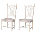 International Concepts Set Of 2 Sheafback Chair Unfinished: Hardwood Frame, Farmhouse Style, 225 lbs Capacity