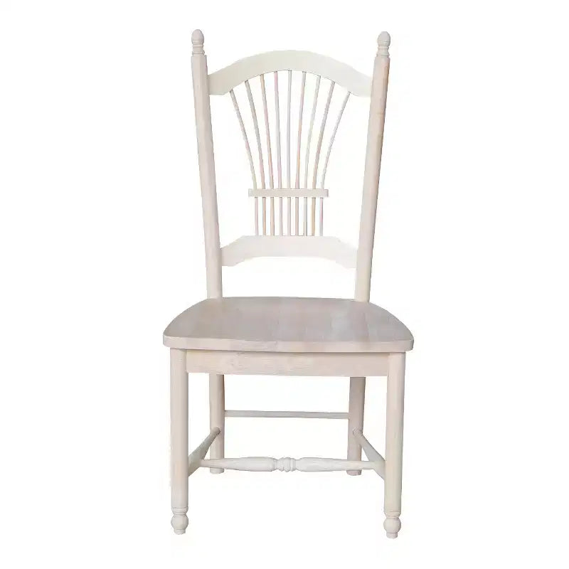 International Concepts Set di 2 sedie Sheafback non finite: Struttura in legno duro, Stile rustico, Capacità 102 kg