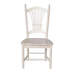 International Concepts Set di 2 sedie Sheafback non finite: Struttura in legno duro, Stile rustico, Capacità 102 kg