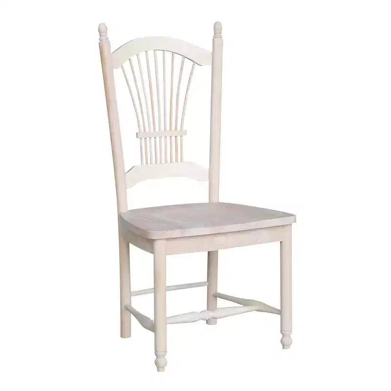 International Concepts Set di 2 sedie Sheafback non finite: Struttura in legno duro, Stile rustico, Capacità 102 kg