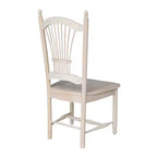 International Concepts Set di 2 sedie Sheafback non finite: Struttura in legno duro, Stile rustico, Capacità 102 kg