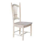 International Concepts Set di 2 sedie Sheafback non finite: Struttura in legno duro, Stile rustico, Capacità 102 kg