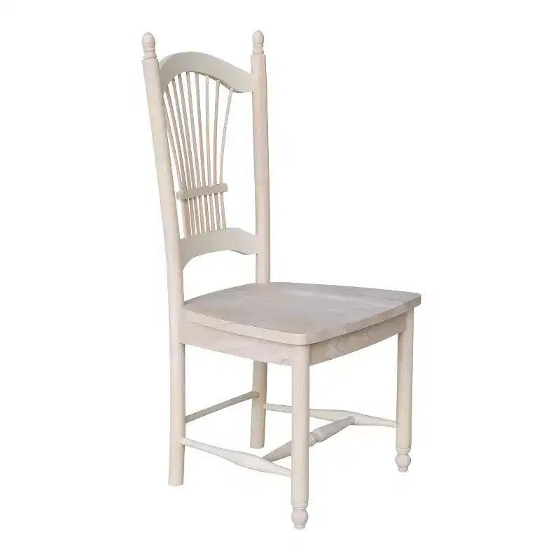 International Concepts Set di 2 sedie Sheafback non finite: Struttura in legno duro, Stile rustico, Capacità 102 kg