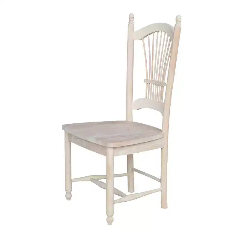 International Concepts Set di 2 sedie Sheafback non finite: Struttura in legno duro, Stile rustico, Capacità 102 kg