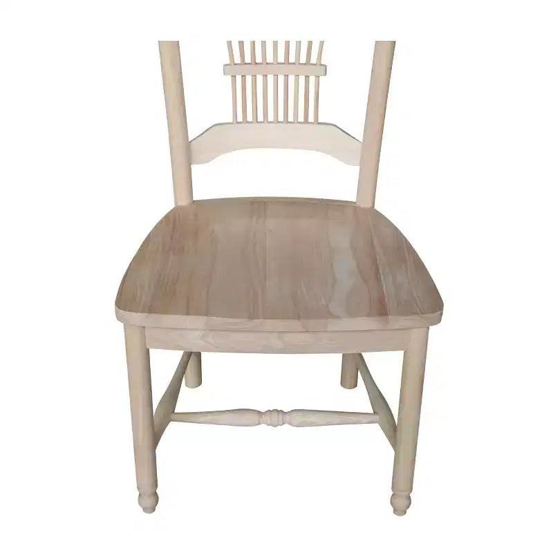 International Concepts Set di 2 sedie Sheafback non finite: Struttura in legno duro, Stile rustico, Capacità 102 kg