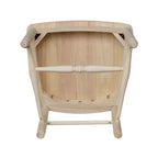 International Concepts Set di 2 sedie Sheafback non finite: Struttura in legno duro, Stile rustico, Capacità 102 kg