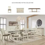Lot de 2 chaises de salle à manger rembourrées Bolanburg blanc antique – Signature Design by Ashley : dossier à barreaux, finition chêne texturé