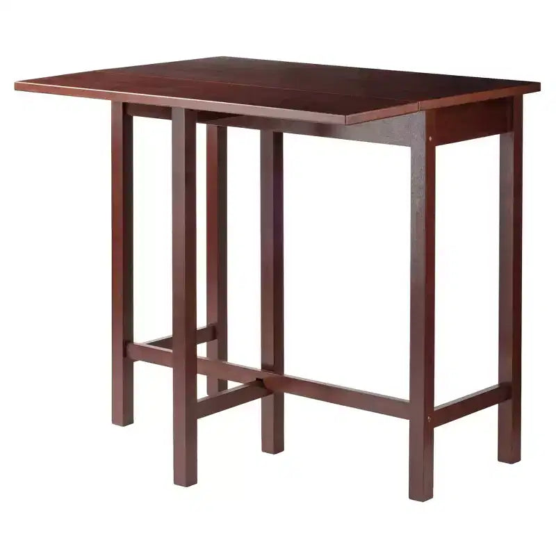 Winsome Set Sala da Pranzo 3 Pezzi Lynnwood a Goccia d'Acqua ad Altezza Bar con Sgabelli, Legno/Noce: Stile Moderno di Metà Secolo, Set Tavolo da Pub a 4 Posti