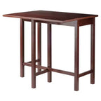 Winsome Set Sala da Pranzo 3 Pezzi Lynnwood a Goccia d'Acqua ad Altezza Bar con Sgabelli, Legno/Noce: Stile Moderno di Metà Secolo, Set Tavolo da Pub a 4 Posti