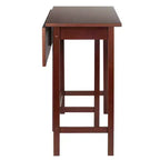 Winsome Set Sala da Pranzo 3 Pezzi Lynnwood a Goccia d'Acqua ad Altezza Bar con Sgabelli, Legno/Noce: Stile Moderno di Metà Secolo, Set Tavolo da Pub a 4 Posti
