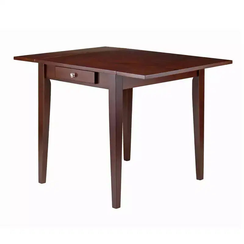 Table à manger 3 pièces Hamilton à rabats et chaises à barreaux Bois/Noyer - Winsome