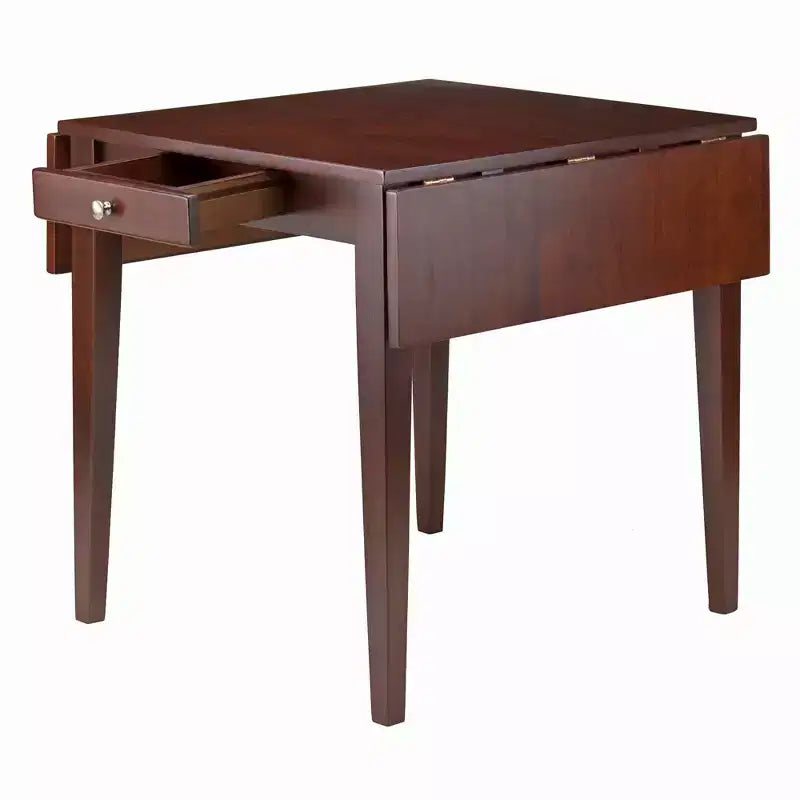 Table à manger 3 pièces Hamilton à rabats et chaises à barreaux Bois/Noyer - Winsome