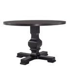 Carolina Living 47" Bence Round Pedestal Dining Table Black