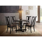 Carolina Living 47" Bence Tavolo da pranzo rotondo con piedistallo nero
