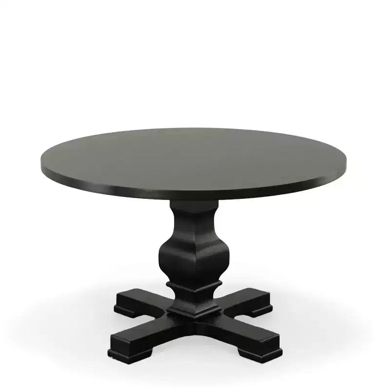 Carolina Living 47" Bence Tavolo da pranzo rotondo con piedistallo nero