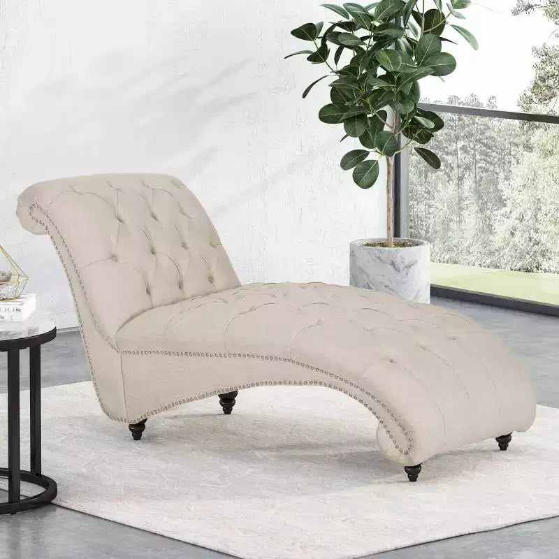 Varnell Divano Lounge Contemporaneo in Tessuto con Gambe Tornite - Christopher Knight Home
