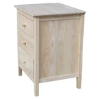 Comodino Smith con 3 cassetti - Non rifinito - International Concepts