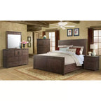Comodino Dex Noce Marrone - Picket House Furnishings: 1 Cassetto, Armadietto Contenitore, Dettagli in Metallo