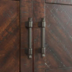 Comodino Dex Noce Marrone - Picket House Furnishings: 1 Cassetto, Armadietto Contenitore, Dettagli in Metallo