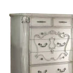 47" Set Camera da Letto Versailles Bianco Osso - Acme Furniture: Stile Reale, Comodino a 5 Cassetti
