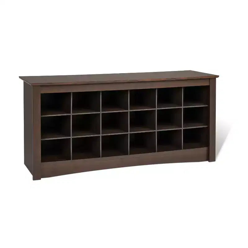 Panca Contenitore Scarpiera Espresso Marrone - Prepac: Organizzatore Ingresso, 18 Scomparti