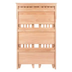 Libreria pieghevole a 4 ripiani da 42" colore naturale - Winsome: legno di faggio, con ripiani laterali a listelli, per ufficio e casa