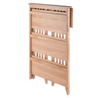 Libreria pieghevole a 4 ripiani da 42" colore naturale - Winsome: legno di faggio, con ripiani laterali a listelli, per ufficio e casa