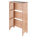 Libreria pieghevole a 4 ripiani da 42" colore naturale - Winsome: legno di faggio, con ripiani laterali a listelli, per ufficio e casa