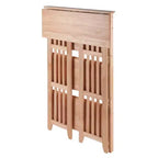 Libreria pieghevole a 4 ripiani da 42" colore naturale - Winsome: legno di faggio, con ripiani laterali a listelli, per ufficio e casa