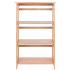 Libreria pieghevole a 4 ripiani da 42" colore naturale - Winsome: legno di faggio, con ripiani laterali a listelli, per ufficio e casa