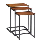 Carolina Living Set of 3 Caroline Nesting Tables Chestnut