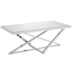 Drubeck Mirrored Rectangle Coffee Table Chrome - HOMES: Inside + Out