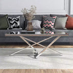 Tavolino rettangolare a specchio Drubeck cromato - HOMES: Inside + Out